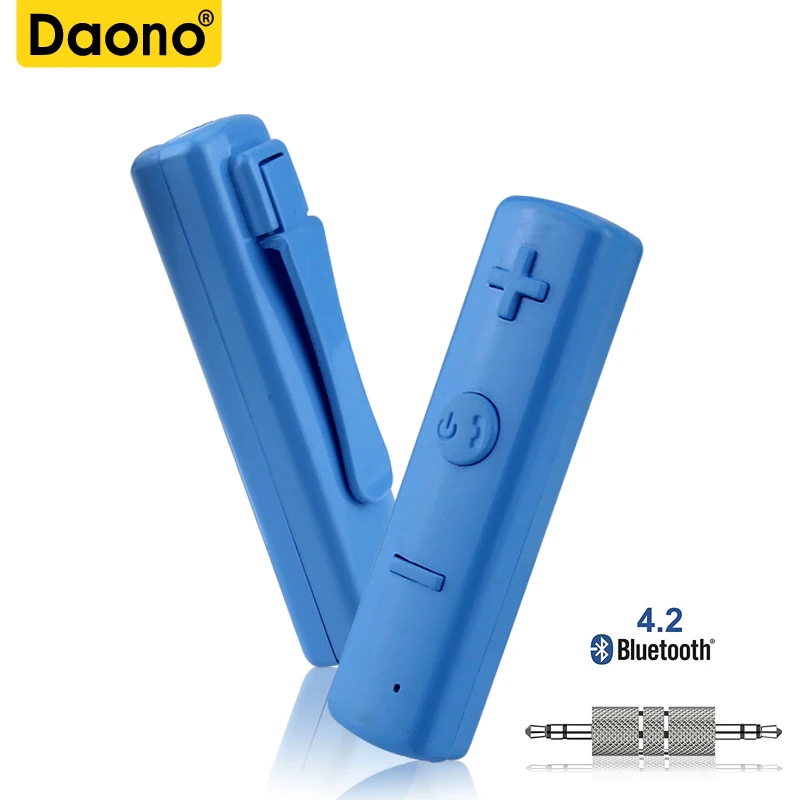 

Portable Earphones Mini Clip On Stereo Headset Wireless Bluetooth Earphone With Mic Hand-free Audio Receiver Adapter 3.5mm