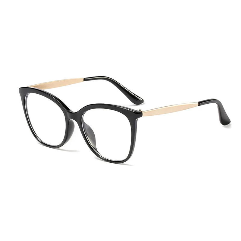 WOWSUN ретро очки для глаз кошки Для женщин оптический зрелище кадр компьютер очки для чтения оправа Óculos де A238 - Цвет оправы: C4 Black Clear