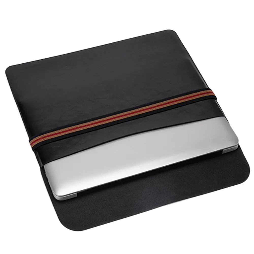Универсальный чехол из искусственной кожи для MacBook Air Pro retina 11 13 дюймов, сумка для ноутбука, чехол для ноутбука, сумка для переноски для Macbook air, чехол - Цвет: Black
