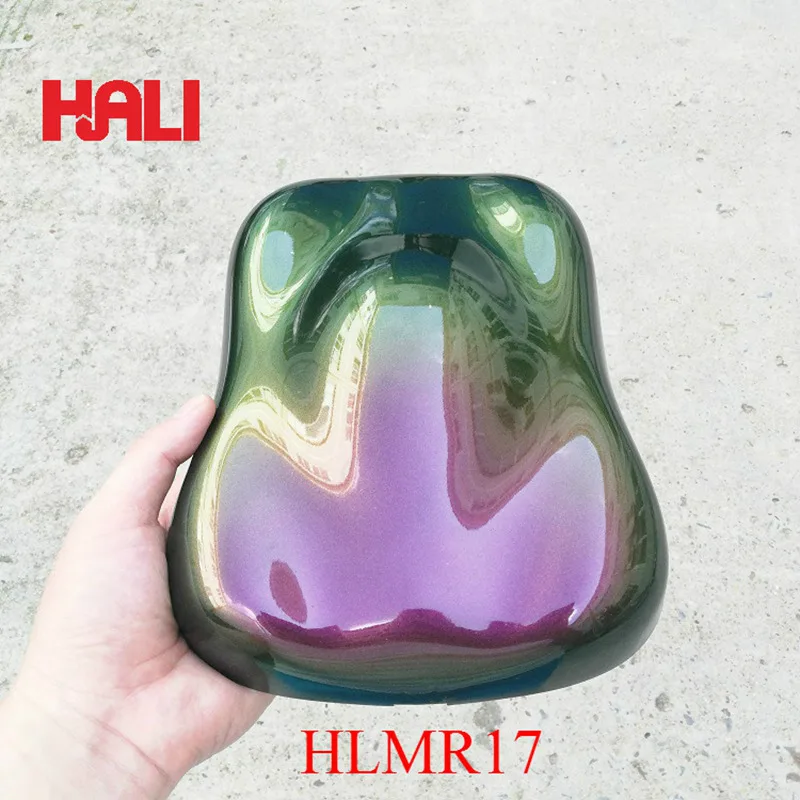 Хромовая пудра, зеркальная пудра, зеркало-Хамелеон пигмент, 1 лот = 1 грамм, 16 цветов на выбор, широко используется в ногтей, краски - Цвет: HLMR17
