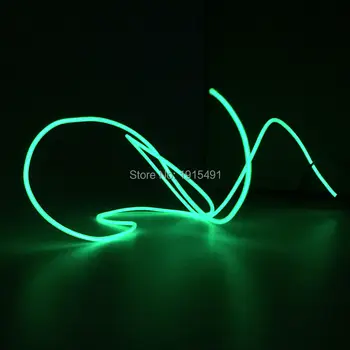 

For Television Backlight Decor Green 2M 2.3mm Led Strip Blink EL Cable Rope Tube DIY Birthday Cake,Toys,Craft Not Include Driver