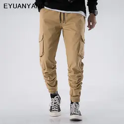 EYUANYANG джоггеры Штаны Для мужчин Уличная штаны-карго Pantalon Homme хип-хоп Для мужчин джоггеры пот Штаны бренд высокое качество мужской Штаны