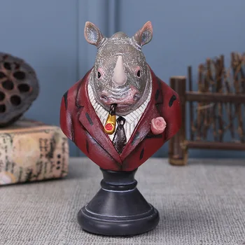 

BUF Resin Craft Animal Statues & Sculptures Garden Statues Sculptures Animal Ornaments Creative Art Carving Statue