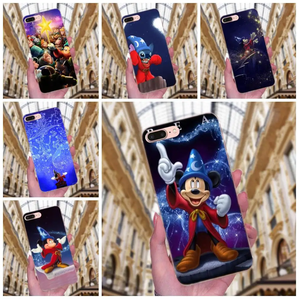 

For Sony Xperia Z Z1 Z2 Z3 Z4 Z5 compact Mini M2 M4 M5 T3 E3 E5 XA XA1 XZ Premium Soft TPU Pattern Pink Sorcerer Mickey Mouse