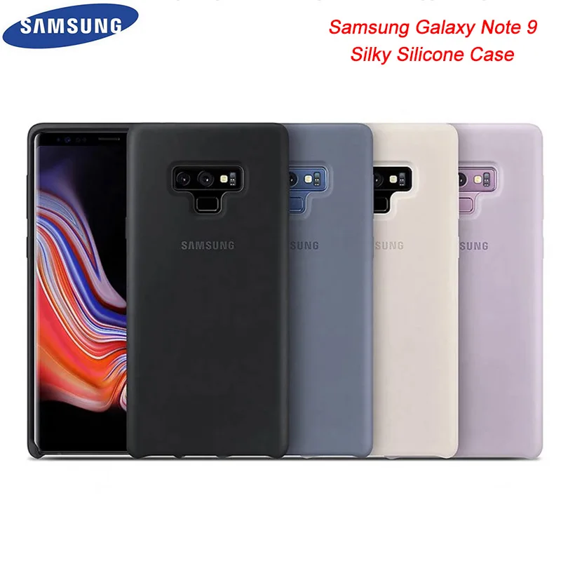 

Original Samsung Galaxy Note 9 Liquid Silicone Case Silky Soft-Touch Finish Back Protective Cover 6.4 Inch 8 Colors