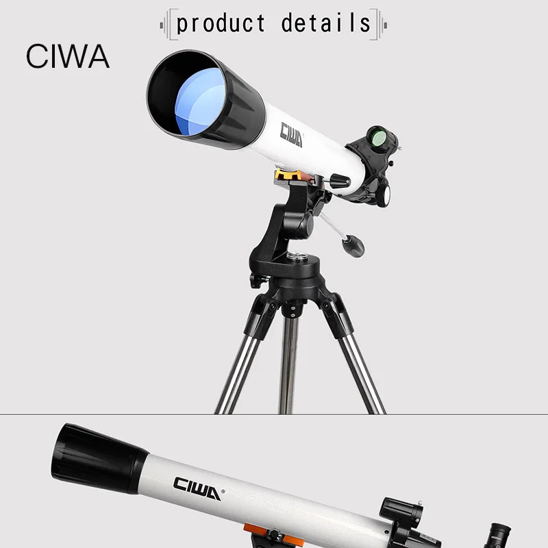 Profissional ao ar Ciwa Livre Telescópio Astronômico Monocular Óptico Refrator Design Tripé Portátil Telescópico Espaço 13 Cheap Telescópio e binóculos