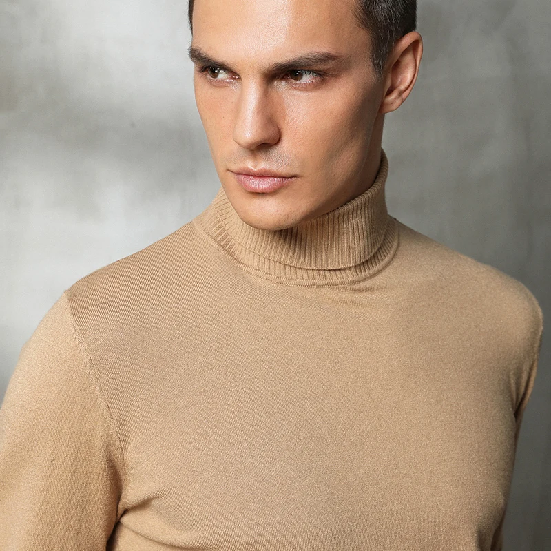 

Man Sweaters Cashmere Knitting Pullovers 2018 New Arrival Turtleneck Long Sleeve Jumpers Male Fashion Standard Cloth Woolen Tops