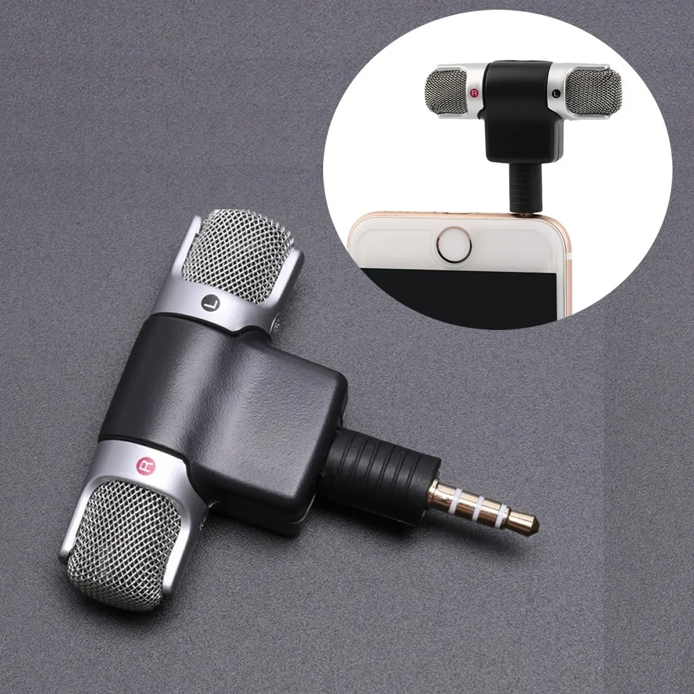 Protable Metal Microphone 3.5mm Jack Lavalier Tie Clip Microphone Mini