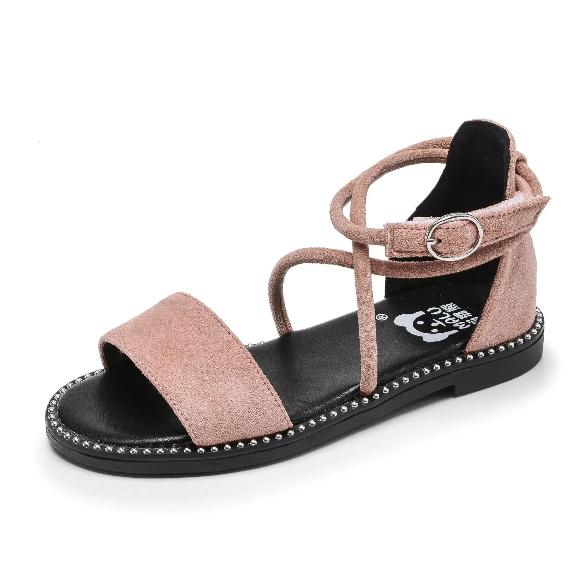 Kopen Hoge kwaliteit meisjes schoenen Hot verkoop zomer mode Romeinse laarzen Hoge top meisjes sandalen kids gladiator sandalen peuter kind sandalen