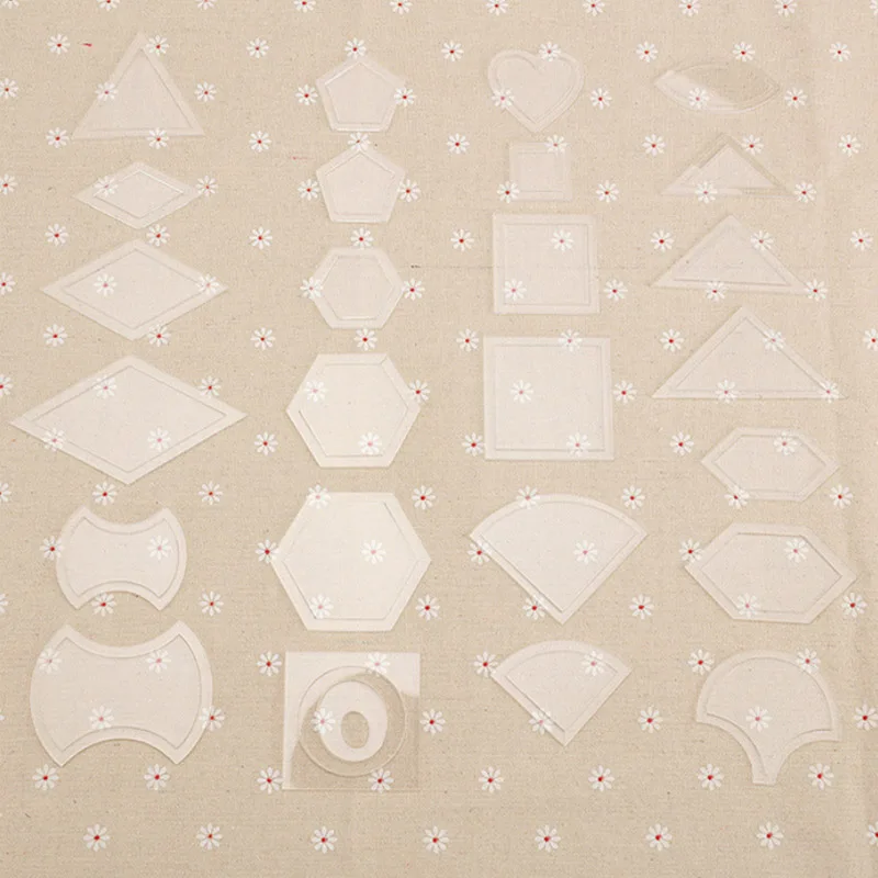 54 шт многоразовые смешанные лекало Лоскутные детали комплект ручной работы ремесло шитье прозрачные шаблоны швейные инструменты аксессуар