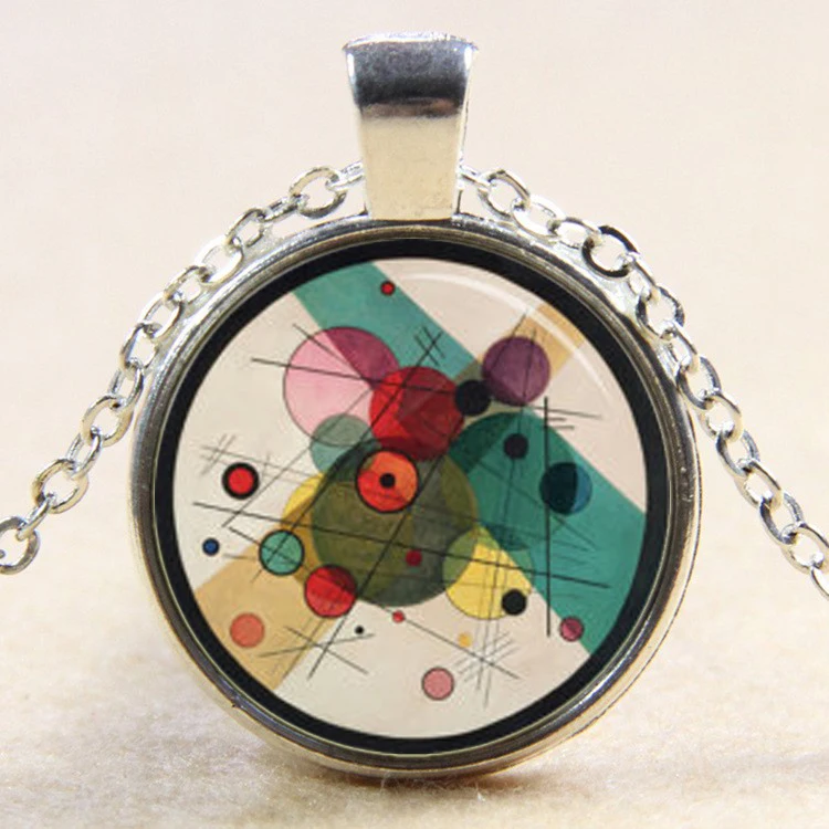 2018 New Trendy Necklace Bauhaus Abstract Modernist Art Circles in