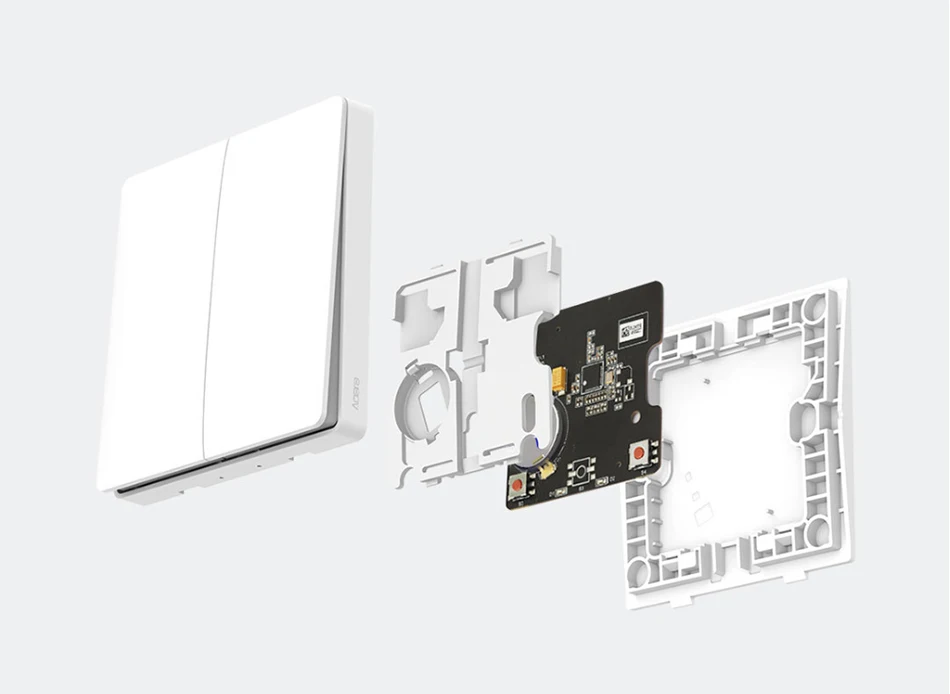 Настенный выключатель Aqara умный выключатель света Wifi 2,4 ГГц беспроводной двойной ключ пульт дистанционного управления через приложение Mi Home