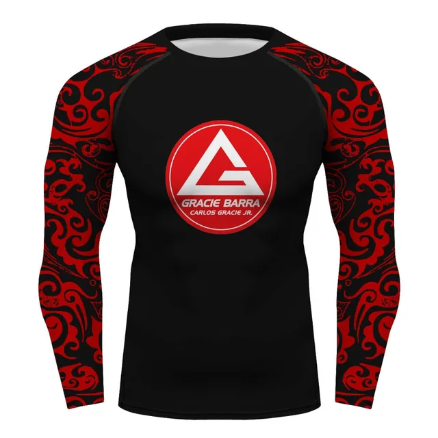 Custom Gracie Barra Carlos GR brazilian jiu jitsu compression shirt