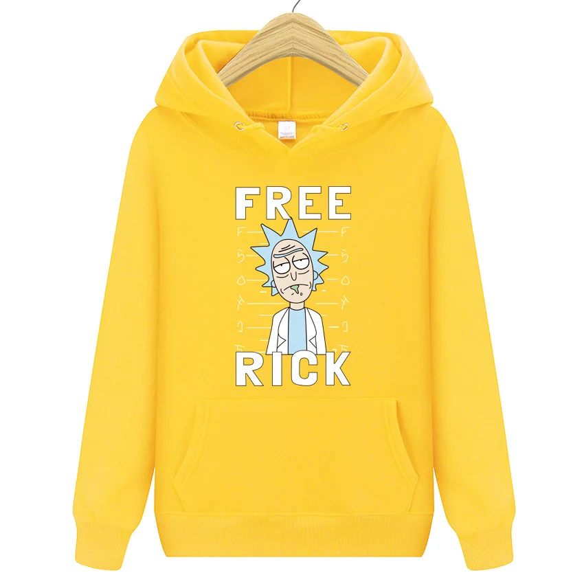 Autumn Plus Velvet New Design Rick And Morty Cotton Hoodies Funny Print Fashion Hoodie Man Rick And Morty Casual Hoody