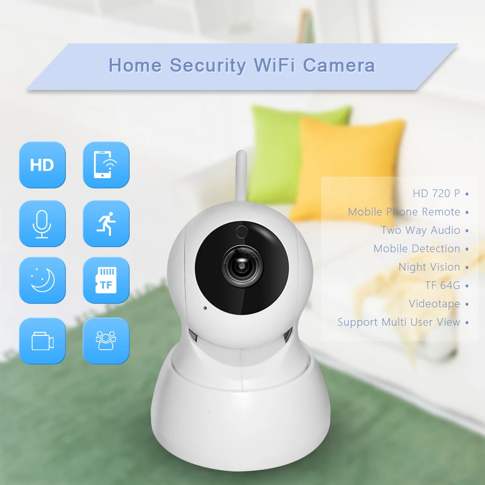 WIFI Camera Wireless IP Camera Wi-Fi CCTV Indoor Webcam Onvif Looline