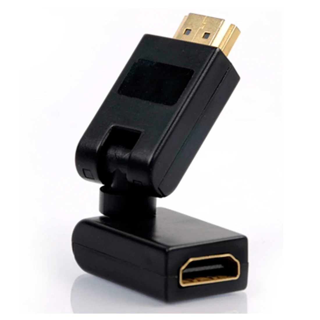 Лучшие предложения вращение на 360 градусов V1.4 HDMI штекер гнездо адаптер Черный |