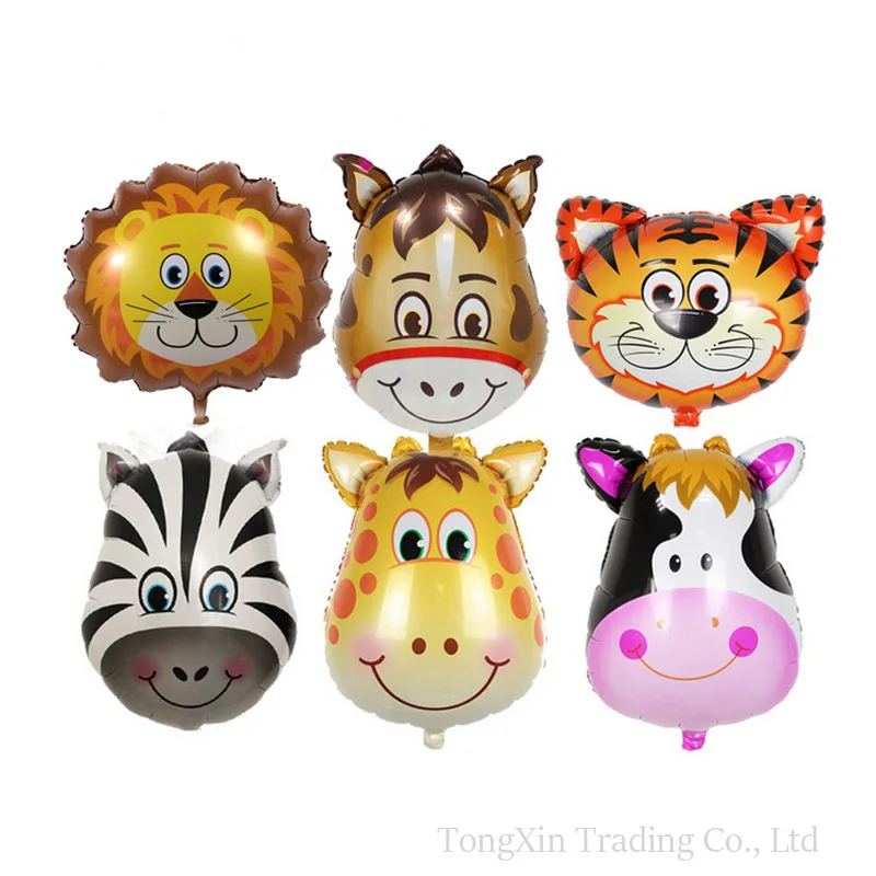 

46*64cm aluminium film animal balloons as lion tiger deer cows etc cartoon animals balloon such as children balloon toy