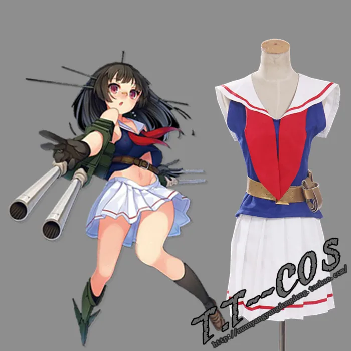 

Kantai Collection Maya Chokai Sailor Uniform Cosplay Costume with belt
