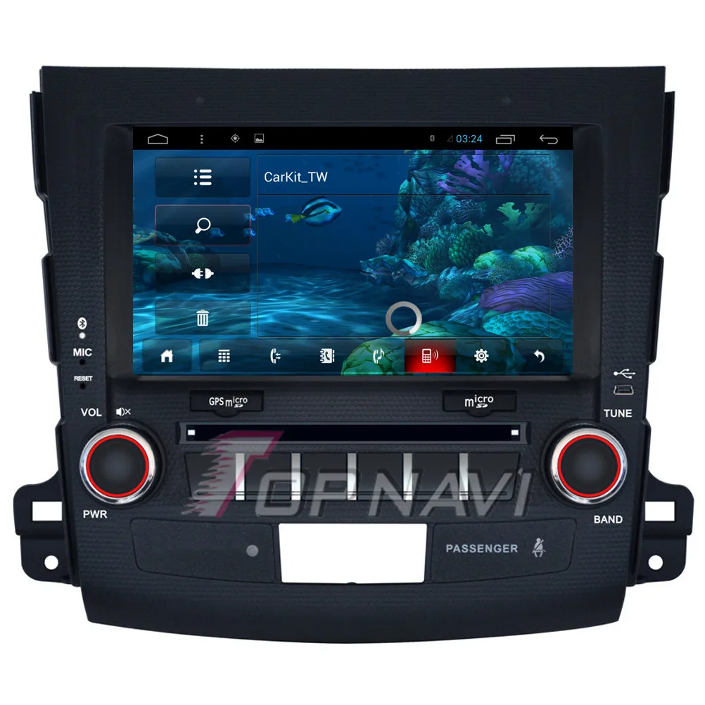 Best Topnavi 8" Quad Core Android 6.0 Car GPS Navigation for Mitsubishi Outlander Autoradio Multimedia Audio Stereo,NO DVD 5