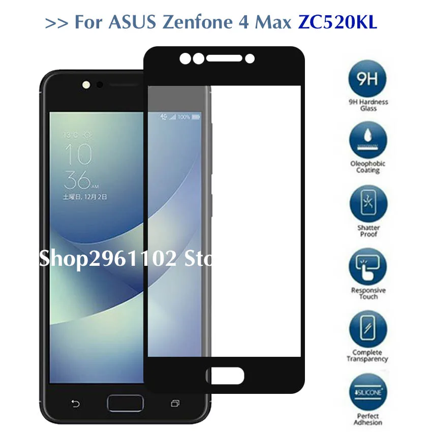 Защитное стекло для Zenfone 4 Max ZC520KL ZC554KL Selfie ZD553KL цвет черный | Мобильные телефоны и