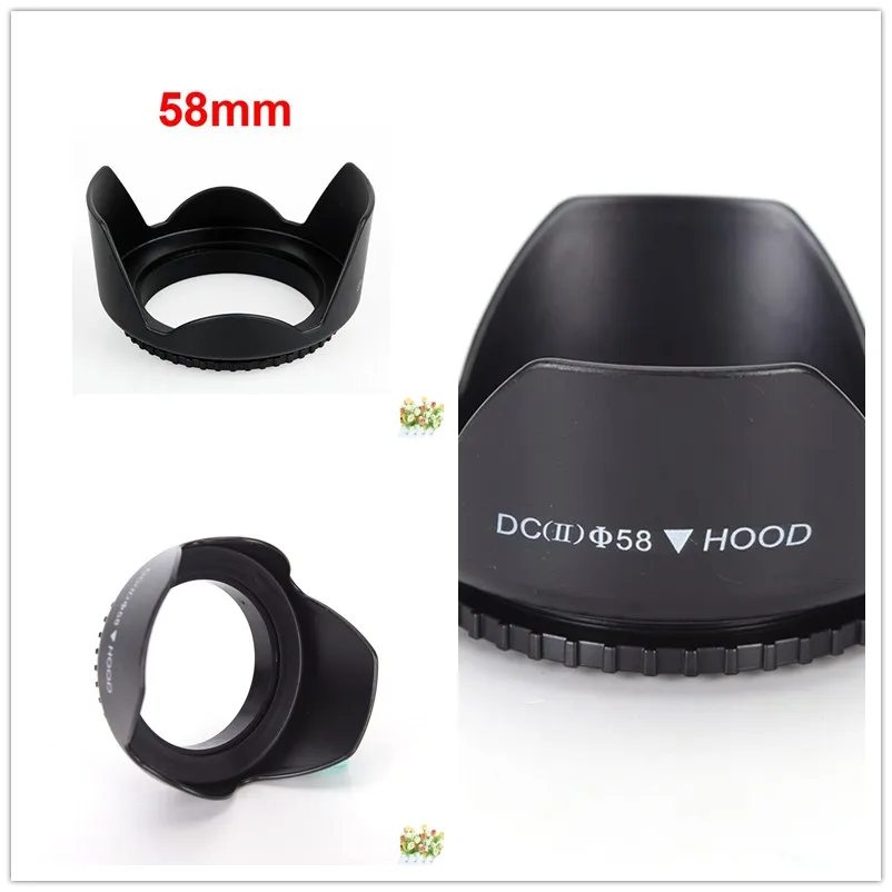 Universal 1pcs Mount Camera Hood For Canon Camera Equipment58mm Flower