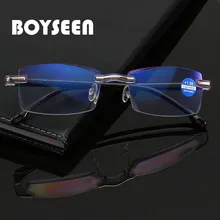 BOYSEEN унисекс анти-Blu-ray бескаркасные дальнозоркость для чтения очки 802