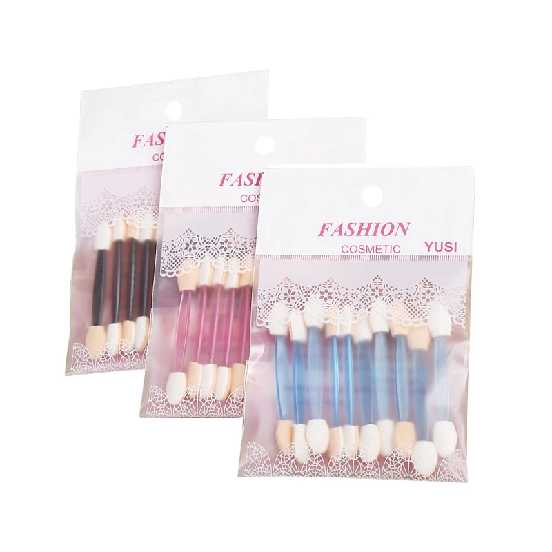 

Top sell 10pcs Makeup Double-end Eye Shadow Eyeliner Brush Sponge Applicator Tool support drop shipping