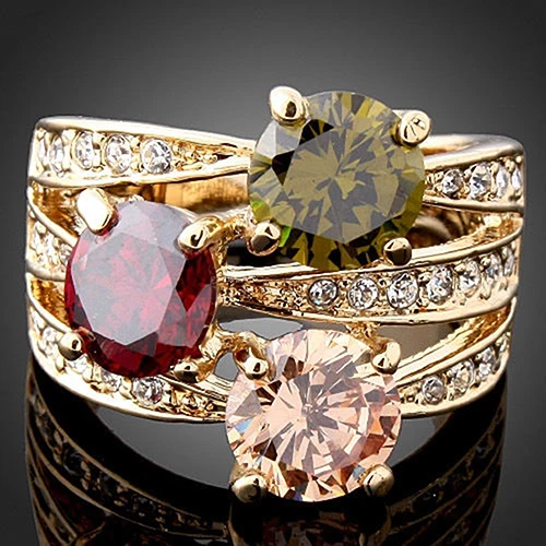 

Hot 2016 Women's Luxury Cubic Zirconia Crystal Ring Cocktail Party Jewelry 7QLZ