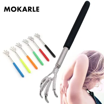 

Practical Back Scratcher Handy Stainless Pen Telescopic Adjustable Size Extend Itch Aid Massage Tools Claw Scratcher body relax