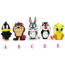 Флешка animal 4G dafy 8G Duck 16G Bugs Bunny 32G Crow Lion cat флеш-диск USB 2,0 U Disk Creativo pendrive Memory Stick подарок