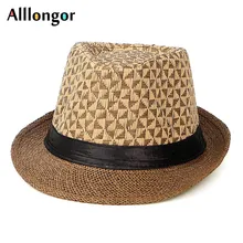 Мода лето Chapeu Homme ковбойские шляпы с клетчатым принтом Панама соломенная шляпа мужская кепка Панама gorro hombre джазовая шляпа