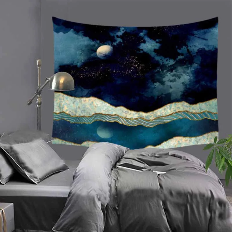 

Home decorative tapestry hippie mandala wall hanging Bohemian bedspread dorm decor table cloth 51x60" Psychedelic painting LZE51