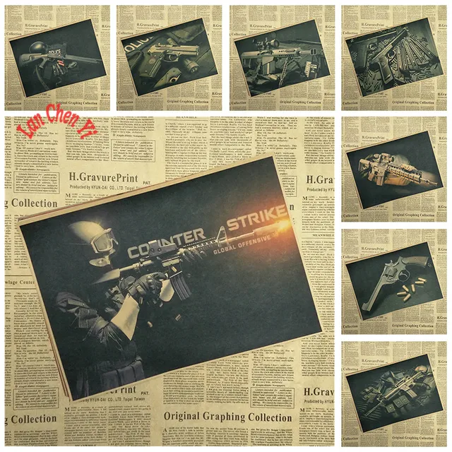 Best Offers Counter strike game vintage Poster Living room home wall decoration retro Bar Cafe Living Room Dining room Decorative Paintings Best Offers Counter strike game vintage Poster Living room home wall decoration retro Bar Cafe Living Room Dining room Decorative Paintings