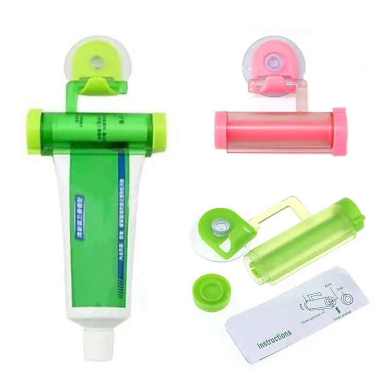 

1 PCS Creative Rolling Squeezer Toothpaste Dispenser Tube Partner Sucker Hanging Holde distributeur dentifrice Hot Sale 40p