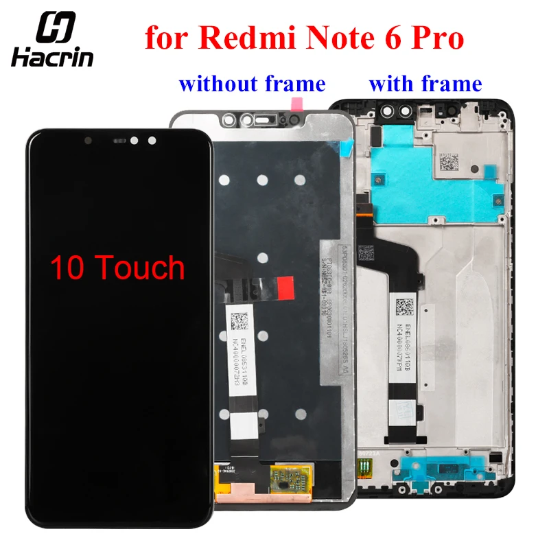 

LCD For Xiaomi Redmi Note 6 Pro LCD Display Touch Screen Digitizer Assembly for Xiaomi Redmi Note 6 Pro lcd screen Replacement