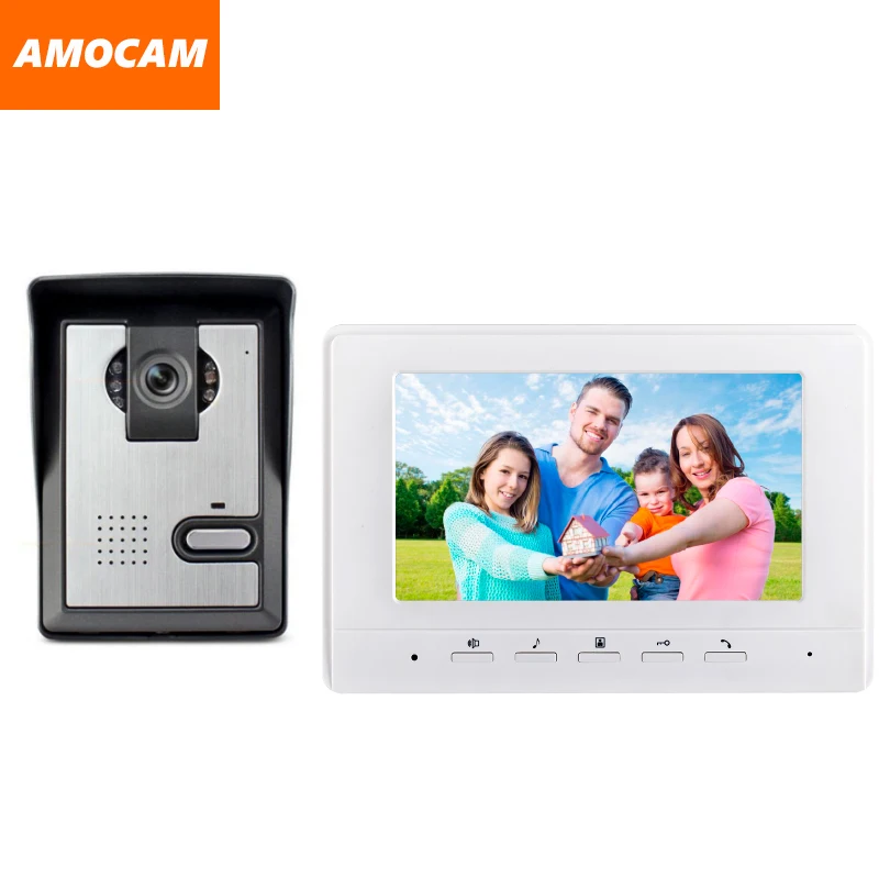

7 Inch Monitor Video Door Phone Intercom Doorbell System visual intercom doorbell Video Intercom doorphone Door bell kit