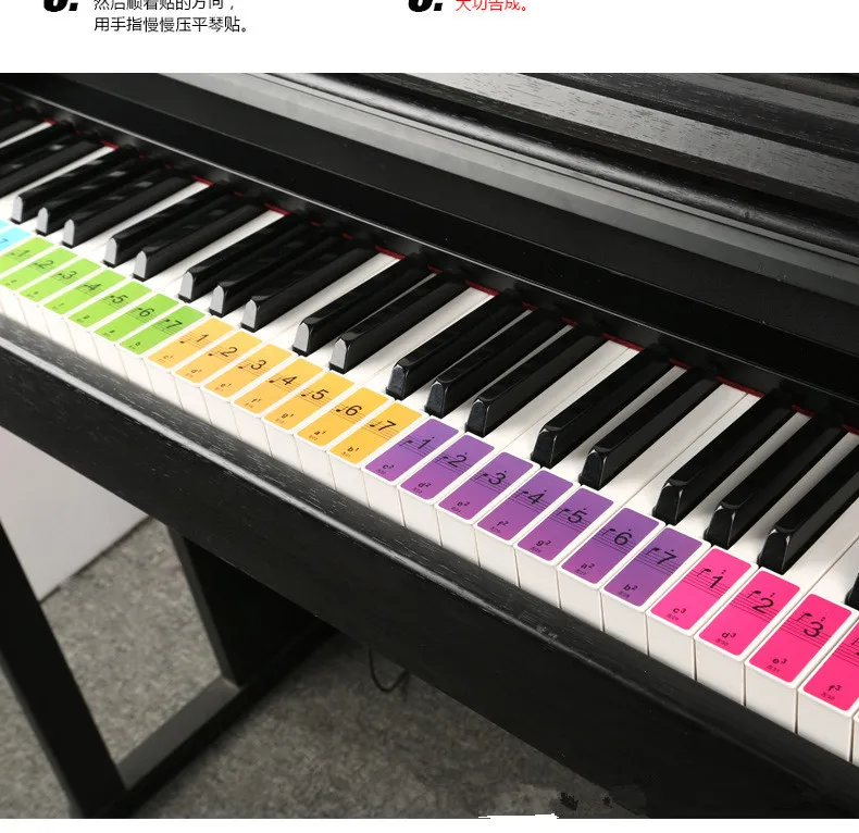 

4pcs 88 Keys Piano Keyboard Sound Name Stickers Piano Keyboard 61Keys Electronic Keyboard 88Keys Stickers Music Decal Label Note