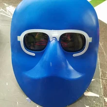 2 шт. Высокое качество маска для сварки синий пластиковый ПК объектив полного лица защитить маска сварки полированной газовым безопасности маска