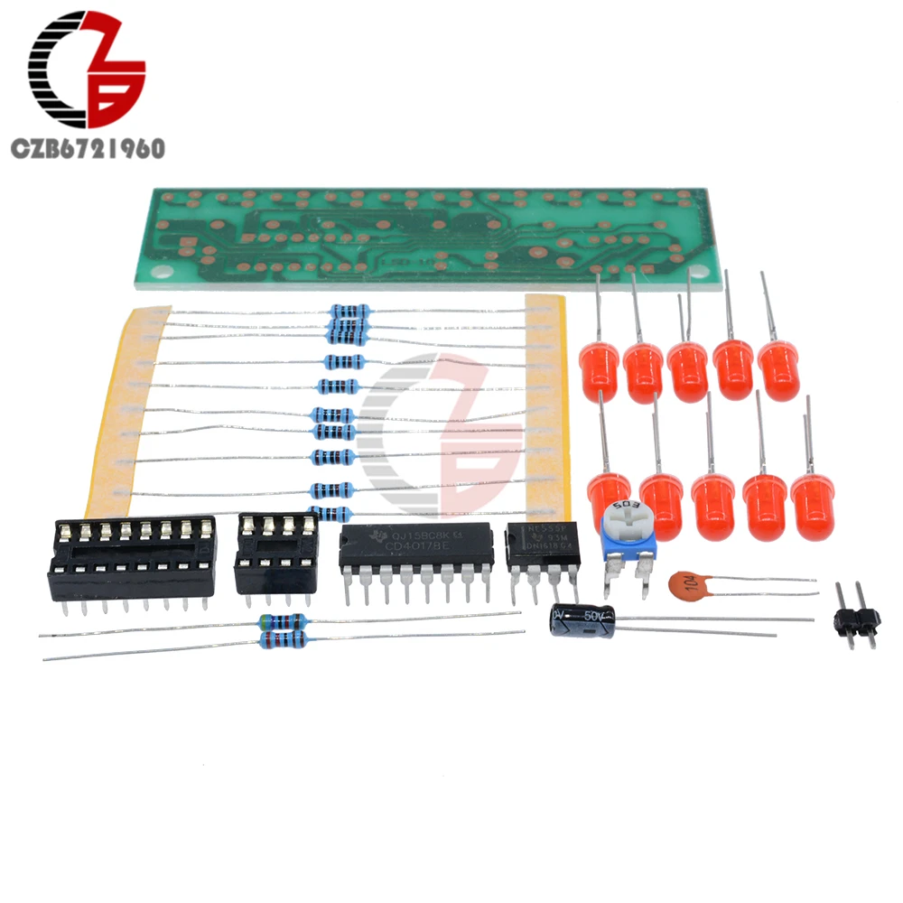 

NE555+CD4017 Light Water DIY Kits Electronic suite Water lamp module Red