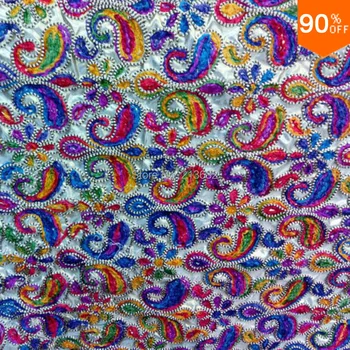 

Free Shipping Colorful african swiss lace fabric embroidery fabric french lace wholesale leaf flower wholesale bazin fabric