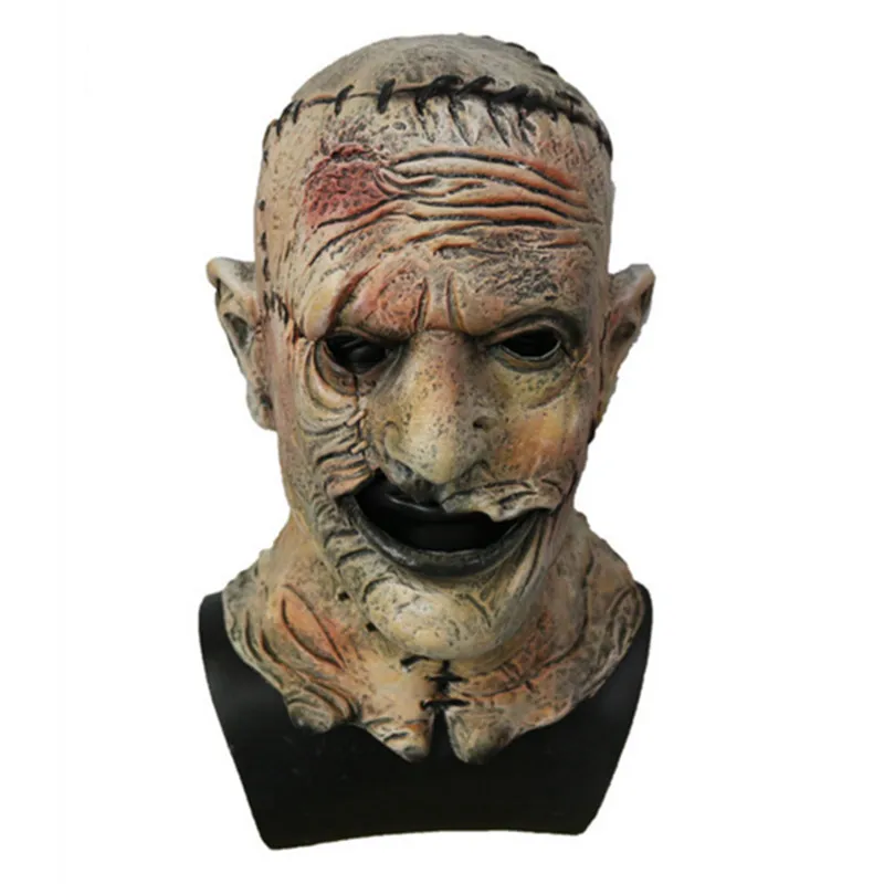 Стиль ужас страшный полный лицо резиновая маска с латексом Хэллоуин маска для вечеринки Косплей - Цвет: A