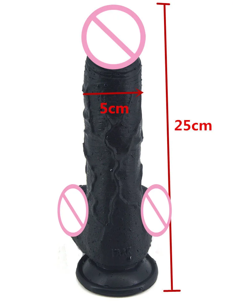 250*50mm huge horse black dildo realistic male genital fake dicks male artificial penis Clitoral stimulation sex toys for women