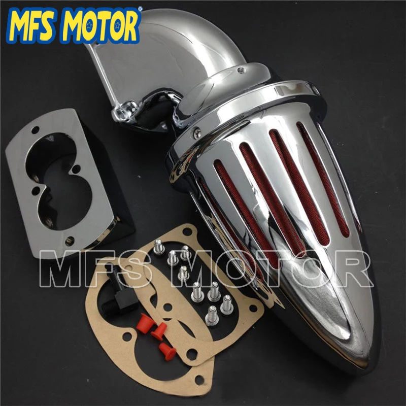

Motorcycle CHROME Spike Air Cleaner Filter for Kawasaki 2002-2009 Vulcan 1500 1600 Mean Streak