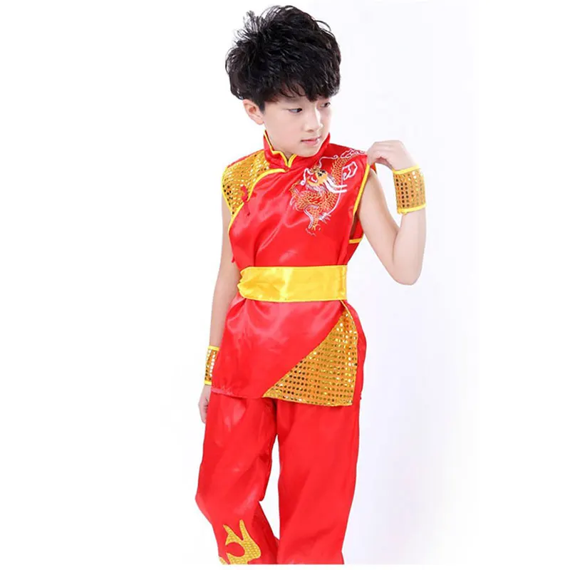 Tae Kwon Do Kids Wushu/Китайская традиционная одежда для мальчиков китайский костюм для кунг-фу Униформа кунг-фу для мальчиков Китай Kungfu костюмы