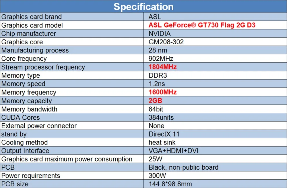 ASL GeForce® GT730 Flag 2G D3_