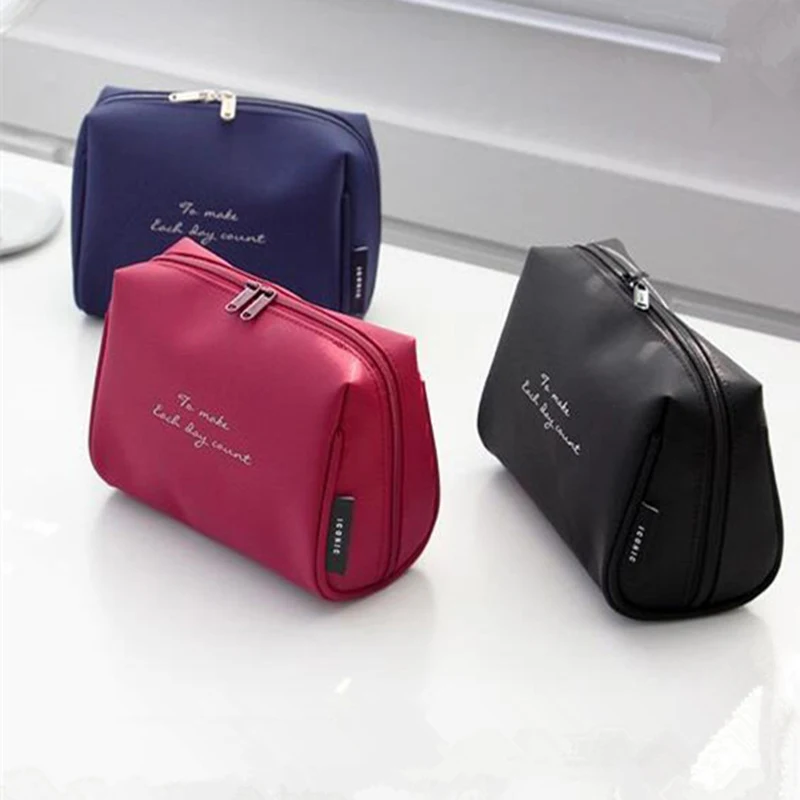New brief pure color nylon cosmetic package high capacity portable Drawstring travel stereo bag make-up package Dustproof Cover (4)