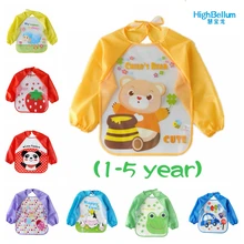 Лидер продаж года; детский нагрудник с длинными рукавами; водонепроницаемый нагрудник для кормления; одежда для обеда; нагрудники с изображением животных, мышек, медведей; большой размер