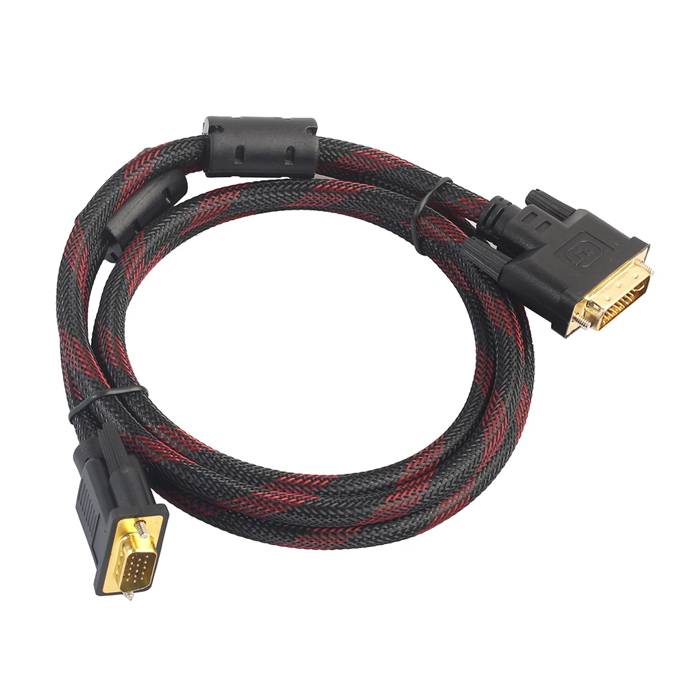 1 5 м DVI папа VGA I кабель 24 + для подключения к видео HDTV DVD ноутбука черный|Кабели HDMI| |