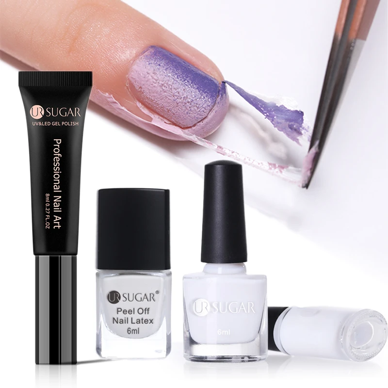 Ur Sugar 6ml Latex Nail Tape White Peel Off Liquid Finger Skin Protected Base Coat Art Tool Skinnail Aliexpress 