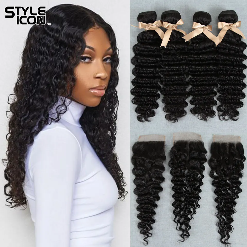 styleicon-malaysian-deep-wave-with-closure-natural-color-deep-curly-bundles-with-closure-deep-wave-non-remy-hair-with-closure